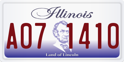 IL license plate A071410