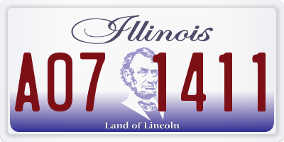 IL license plate A071411