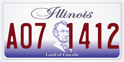 IL license plate A071412