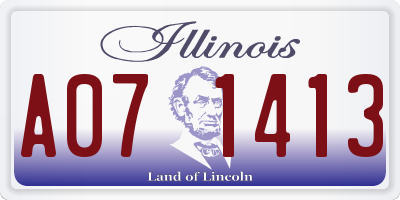 IL license plate A071413
