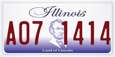 IL license plate A071414