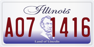 IL license plate A071416