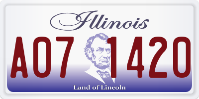 IL license plate A071420