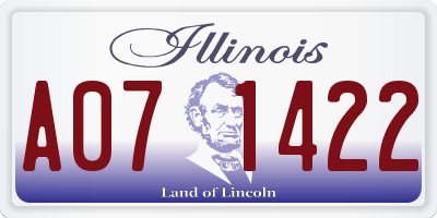 IL license plate A071422