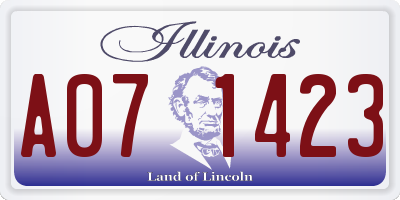 IL license plate A071423