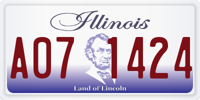 IL license plate A071424