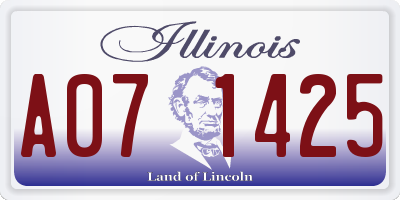 IL license plate A071425