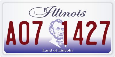 IL license plate A071427