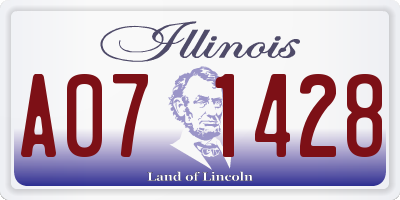IL license plate A071428