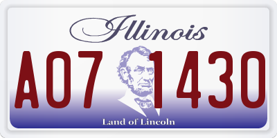 IL license plate A071430