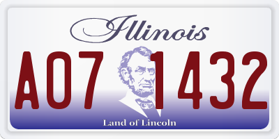 IL license plate A071432