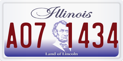 IL license plate A071434