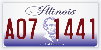 IL license plate A071441