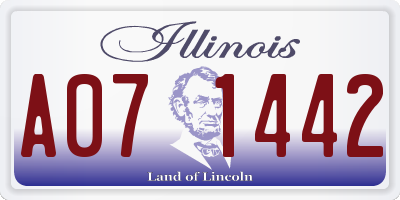 IL license plate A071442