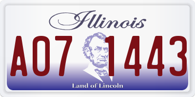 IL license plate A071443
