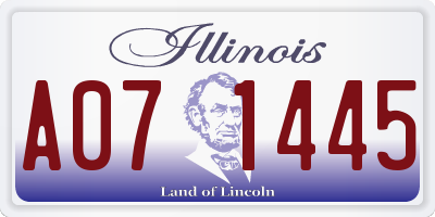 IL license plate A071445