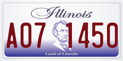 IL license plate A071450