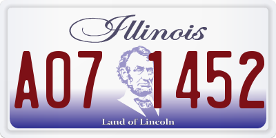 IL license plate A071452