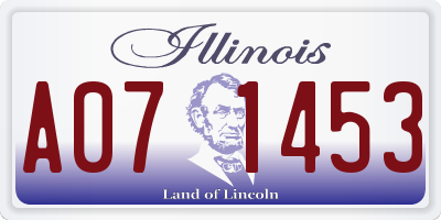 IL license plate A071453