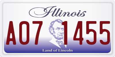 IL license plate A071455
