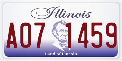 IL license plate A071459