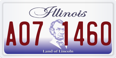 IL license plate A071460