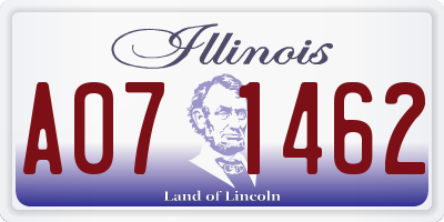 IL license plate A071462
