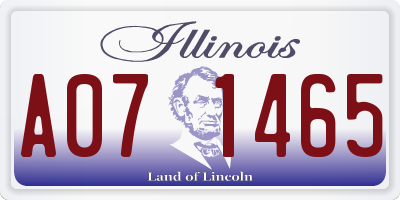 IL license plate A071465