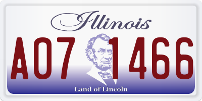 IL license plate A071466