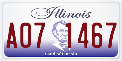 IL license plate A071467