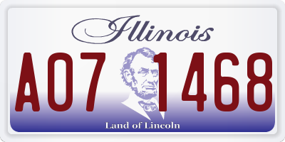 IL license plate A071468