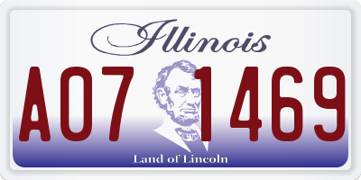 IL license plate A071469