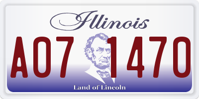 IL license plate A071470