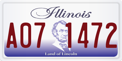 IL license plate A071472