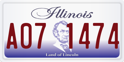 IL license plate A071474