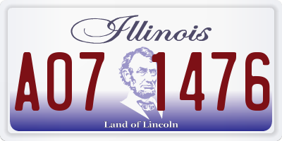 IL license plate A071476