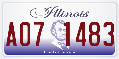 IL license plate A071483