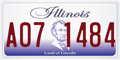 IL license plate A071484