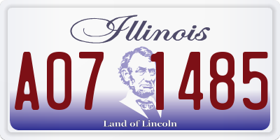 IL license plate A071485