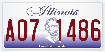IL license plate A071486