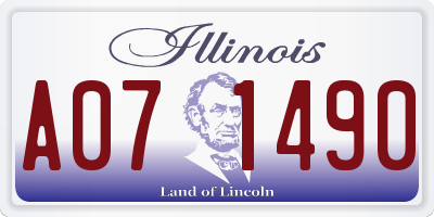 IL license plate A071490