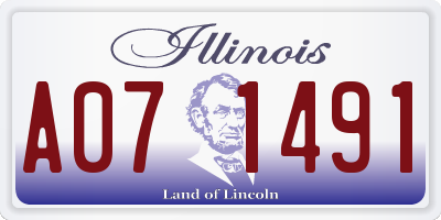 IL license plate A071491