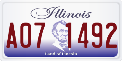 IL license plate A071492