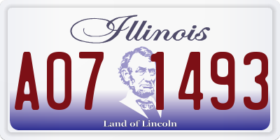IL license plate A071493
