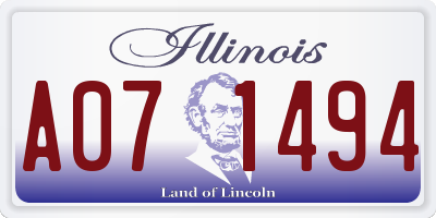 IL license plate A071494