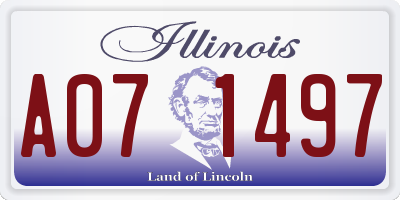 IL license plate A071497
