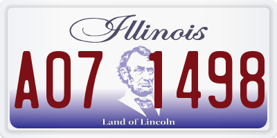 IL license plate A071498