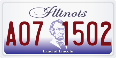 IL license plate A071502