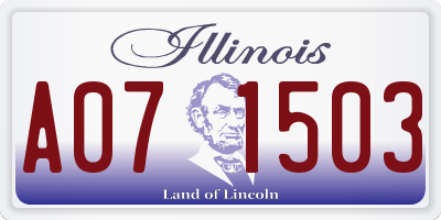 IL license plate A071503