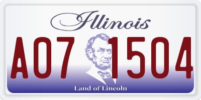 IL license plate A071504
